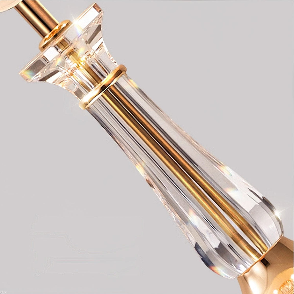 Belle välvd bordslampa i glas