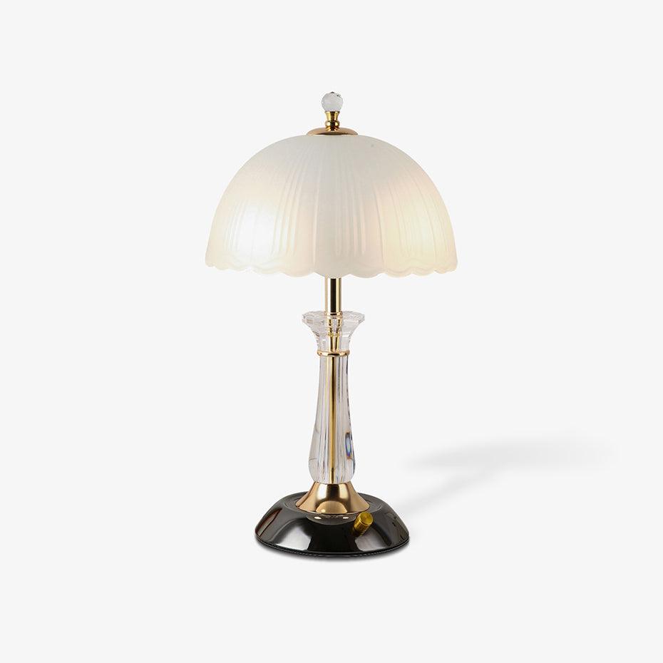 Belle välvd bordslampa i glas