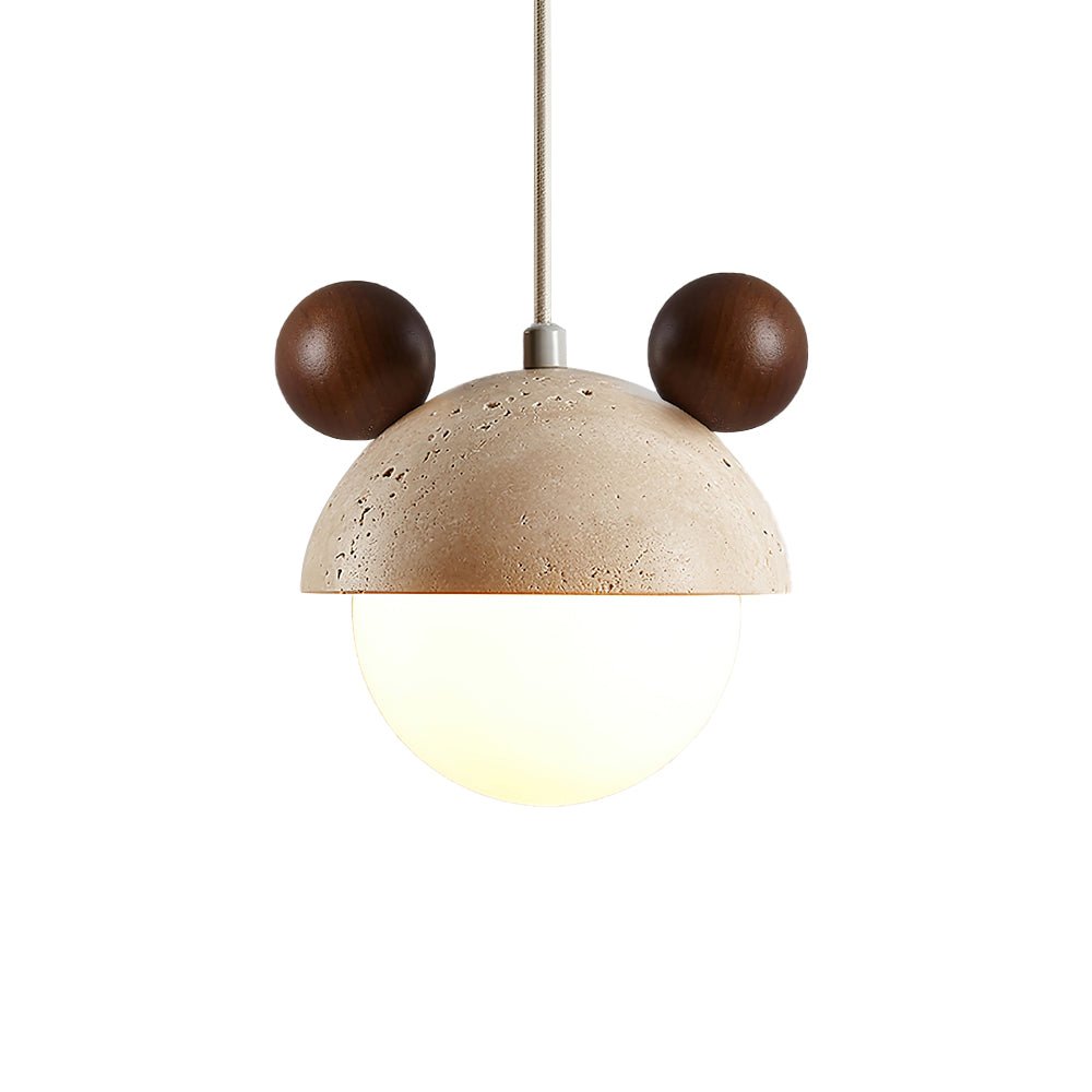 Lyraeus Mickey-pendellampa i travertin