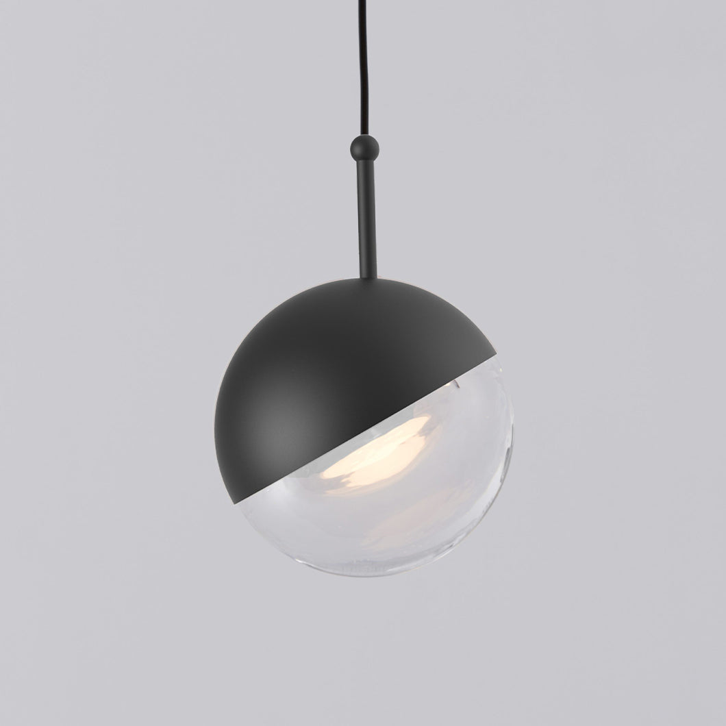 Zaneth minimalistisk pendellampe i stål og glas med flere ophæng til trappe