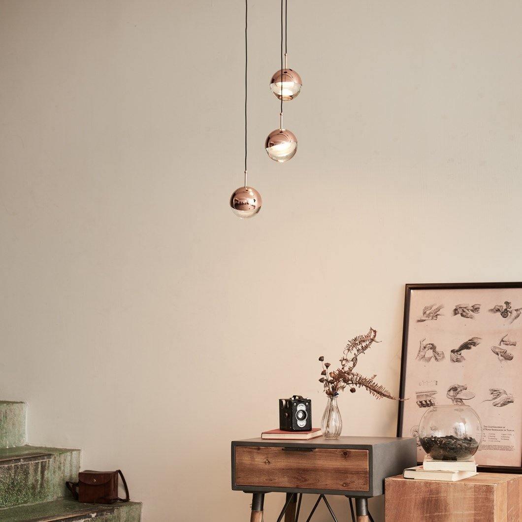 Zaneth minimalistisk pendellampe i stål og glas med flere ophæng til trappe
