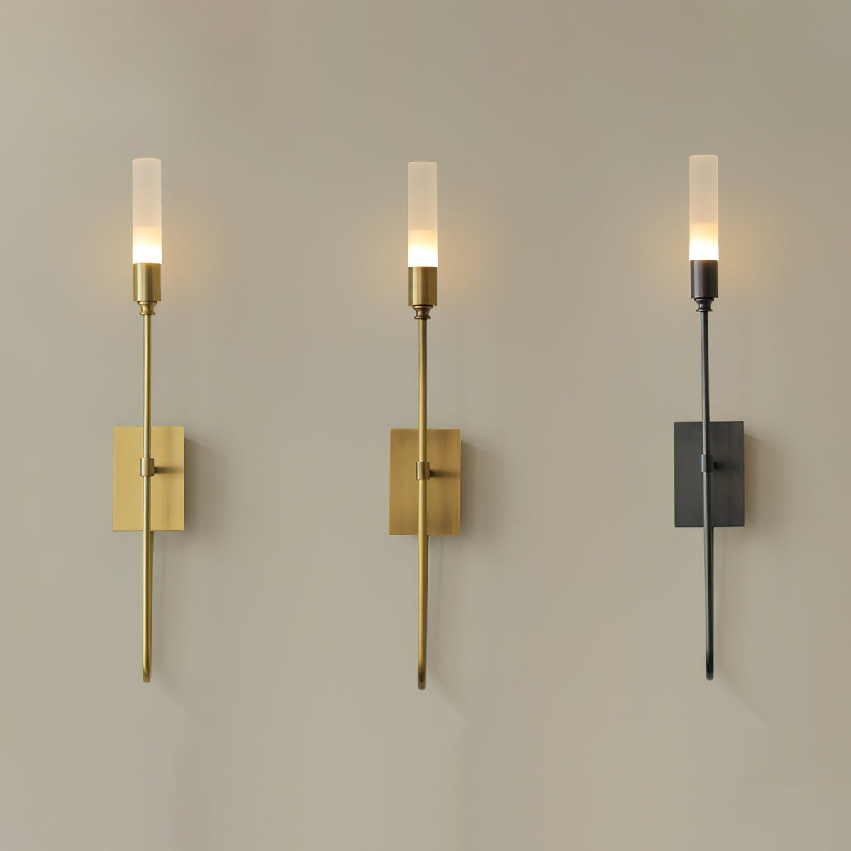 Yvori minimalistisk væglampe med dobbeltstang