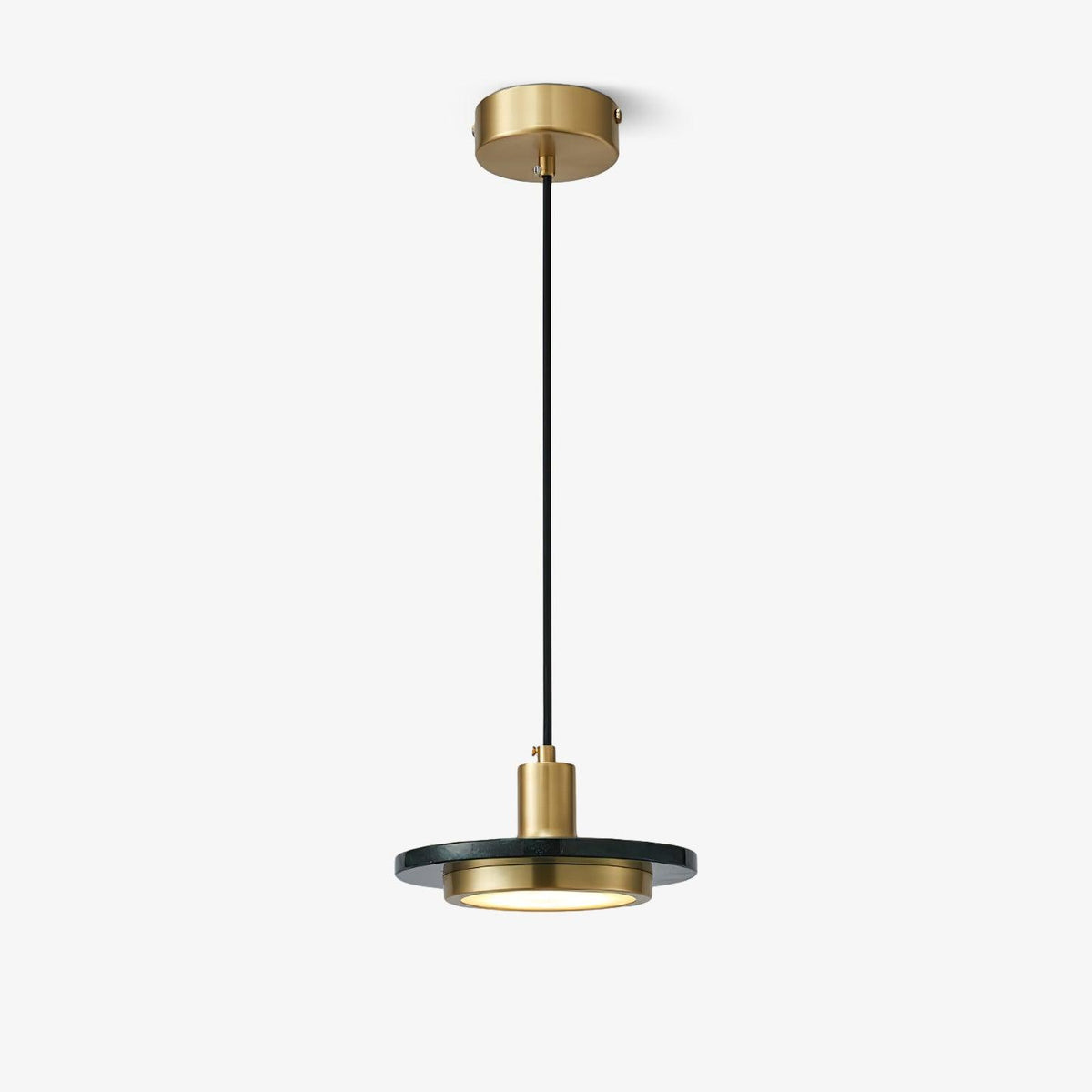 Bram moderne pendellampe i marmor med dobbelt cirkel
