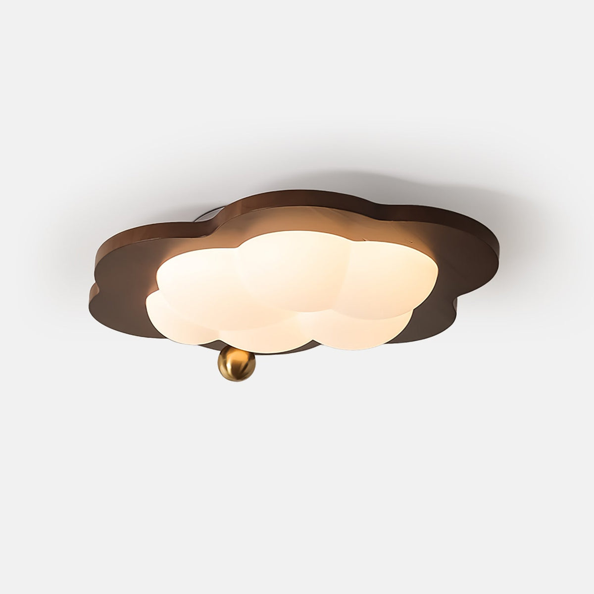 Ivaren eksklusiv nordisk kunstnerisk loftslampe i træ