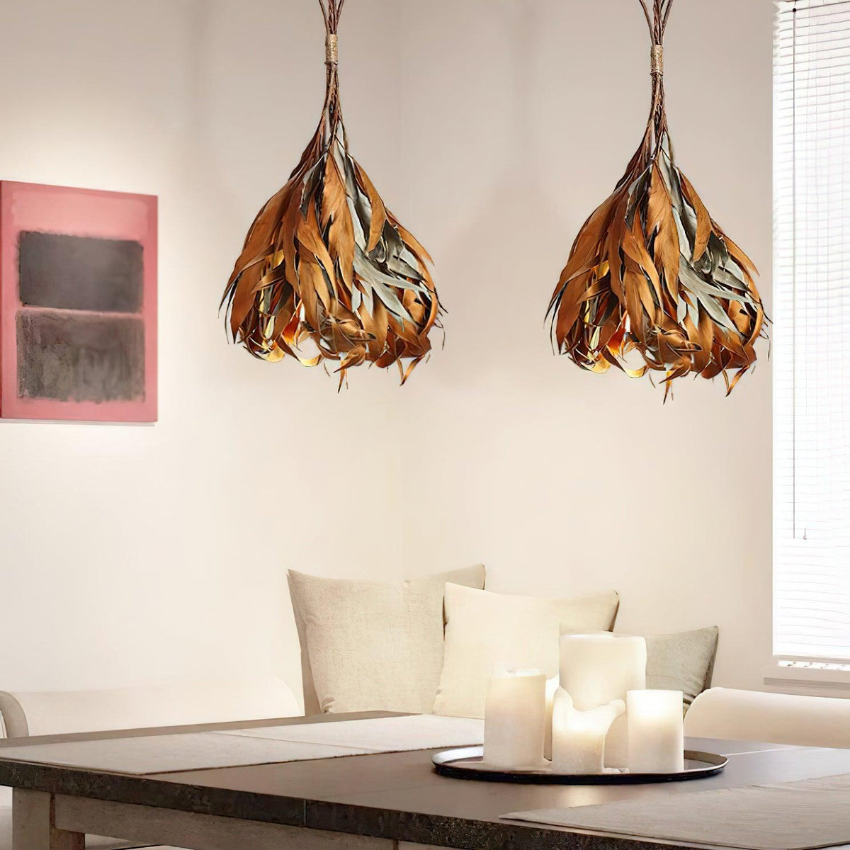 Candeeiro suspenso natural Lirien