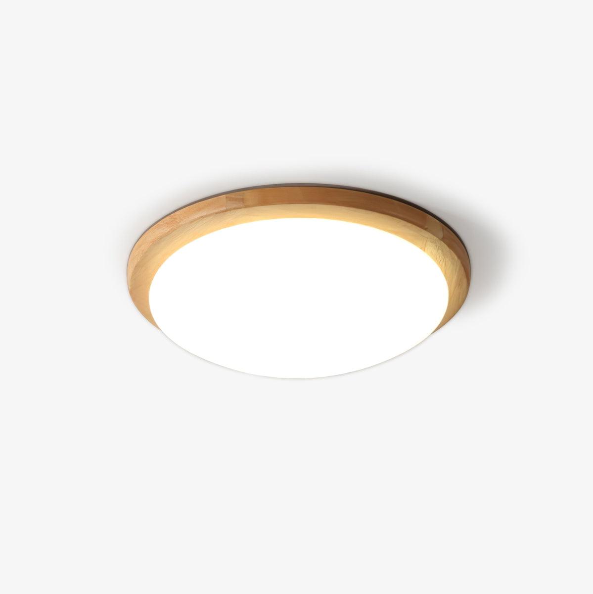 Candeeiro de teto de madeira, moderno e minimalista, em forma de tambor