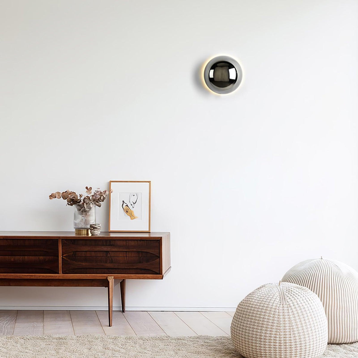 Candeeiro de parede Virixy moderno e minimalista em forma de esfera
