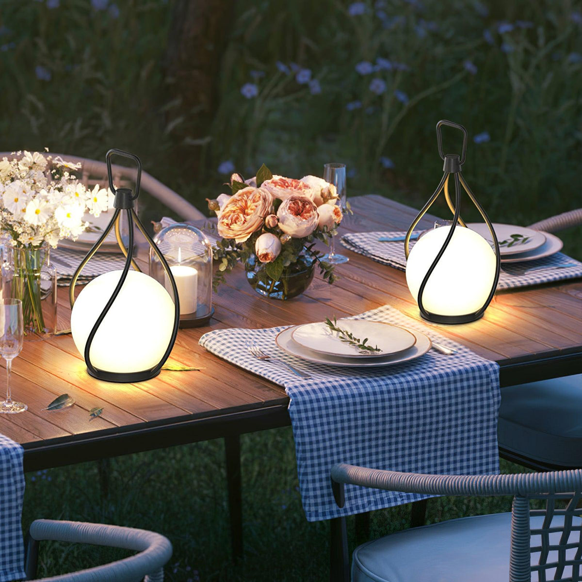 Emma minimalistisk bordslampa i glas