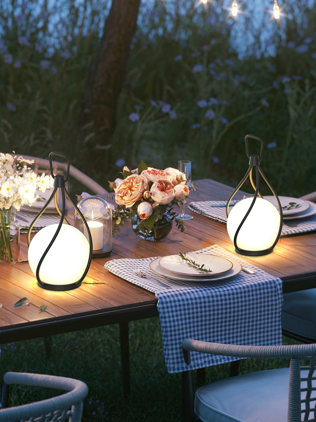Emma minimalistisk bordslampa i glas