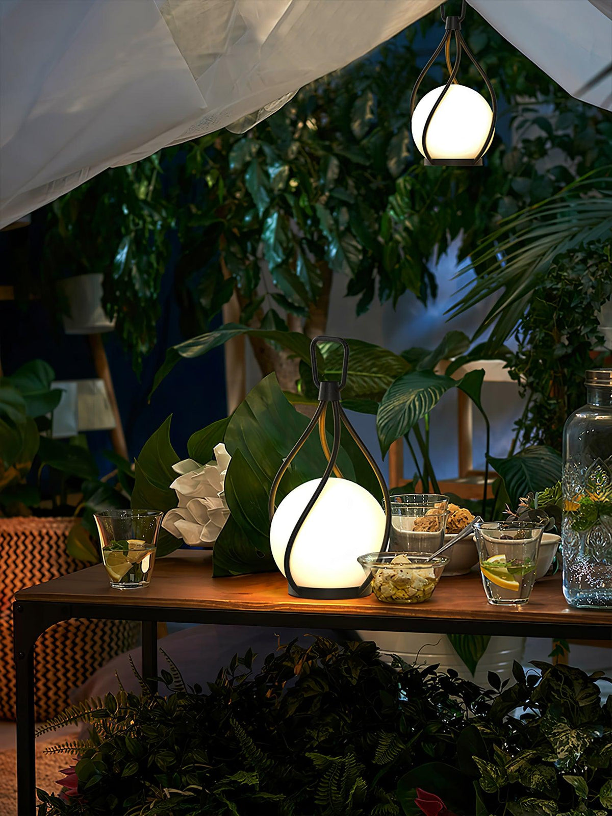 Emma minimalistisk bordslampa i glas