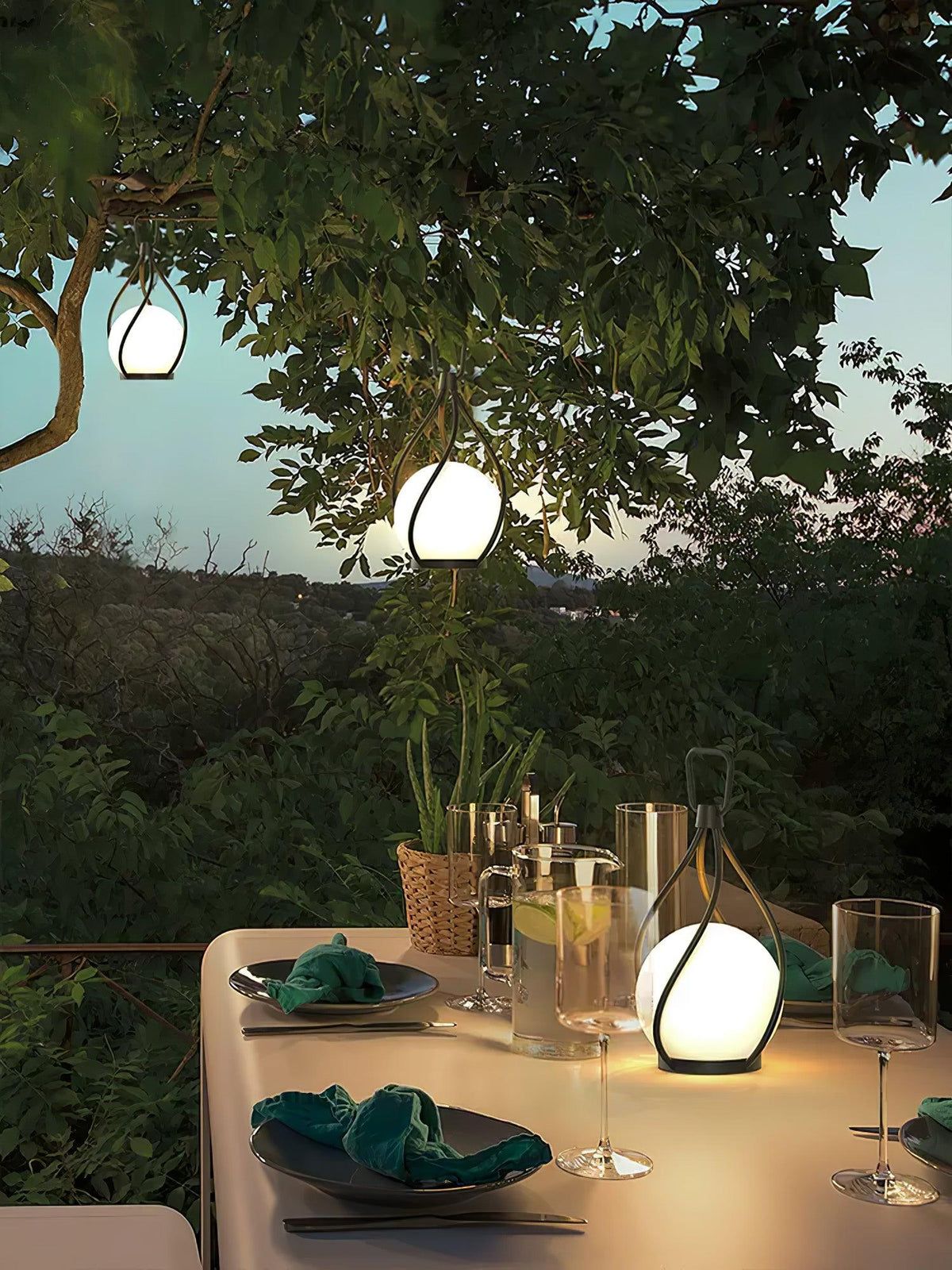Emma minimalistisk bordslampa i glas