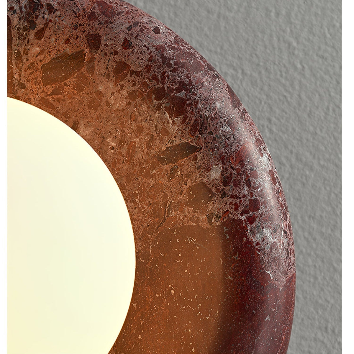 Amber vintage marmorvägglampa