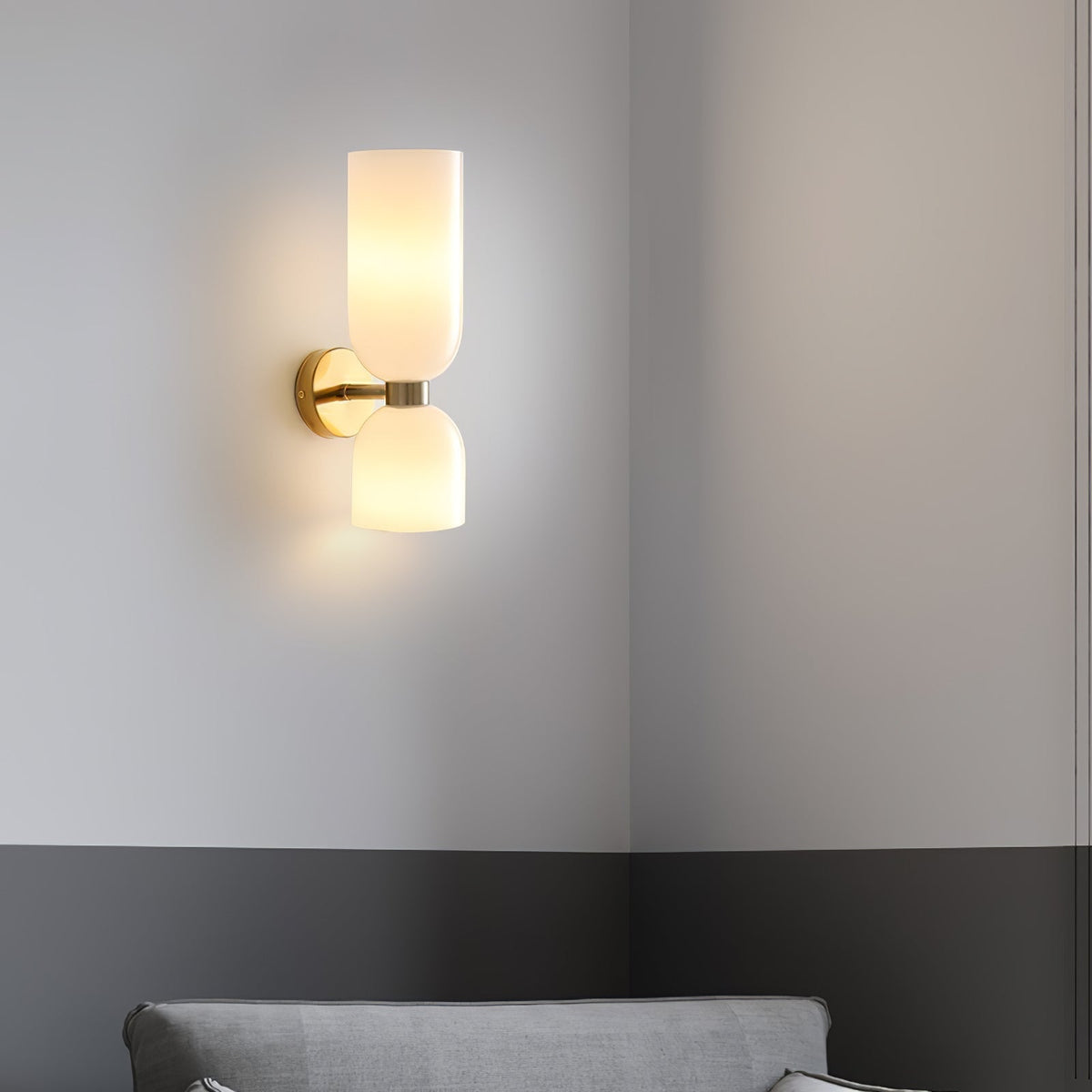 Bryn moderne minimalistisk væglampe i glas