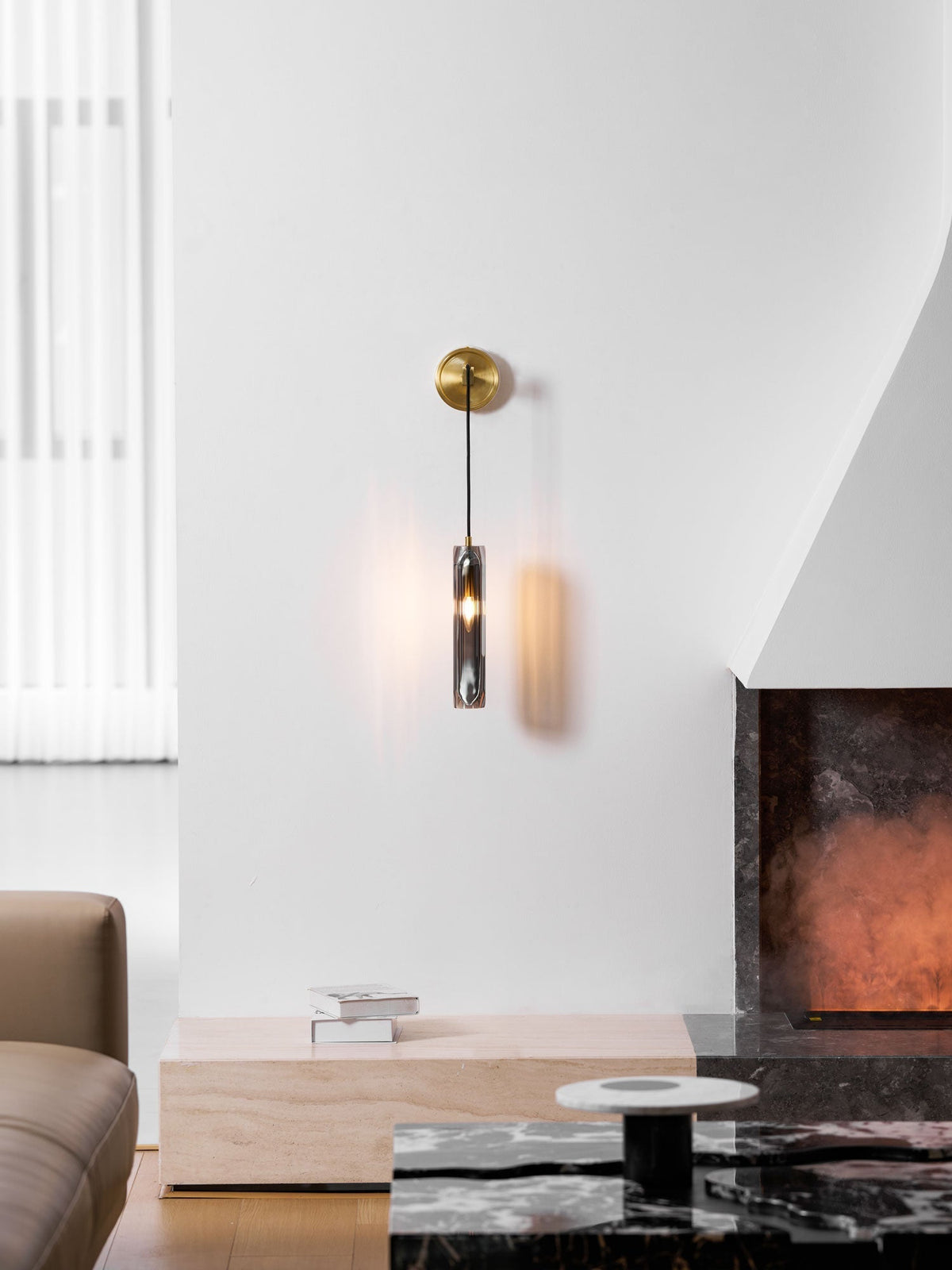 Zodorila modern minimalistisk serie kristallvägglampa