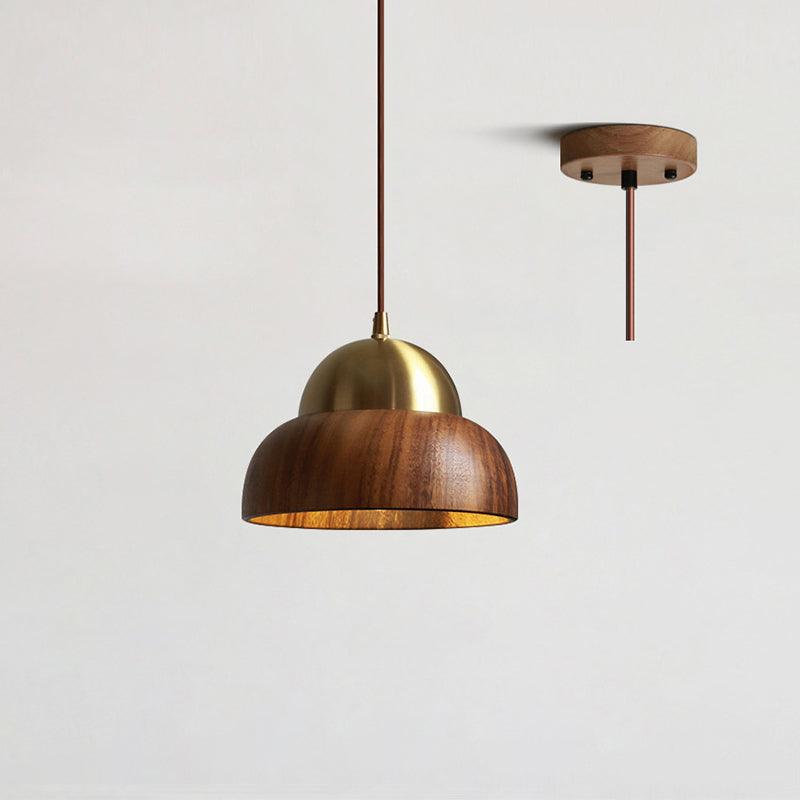 Bronze rustik pendel-lampe i messing