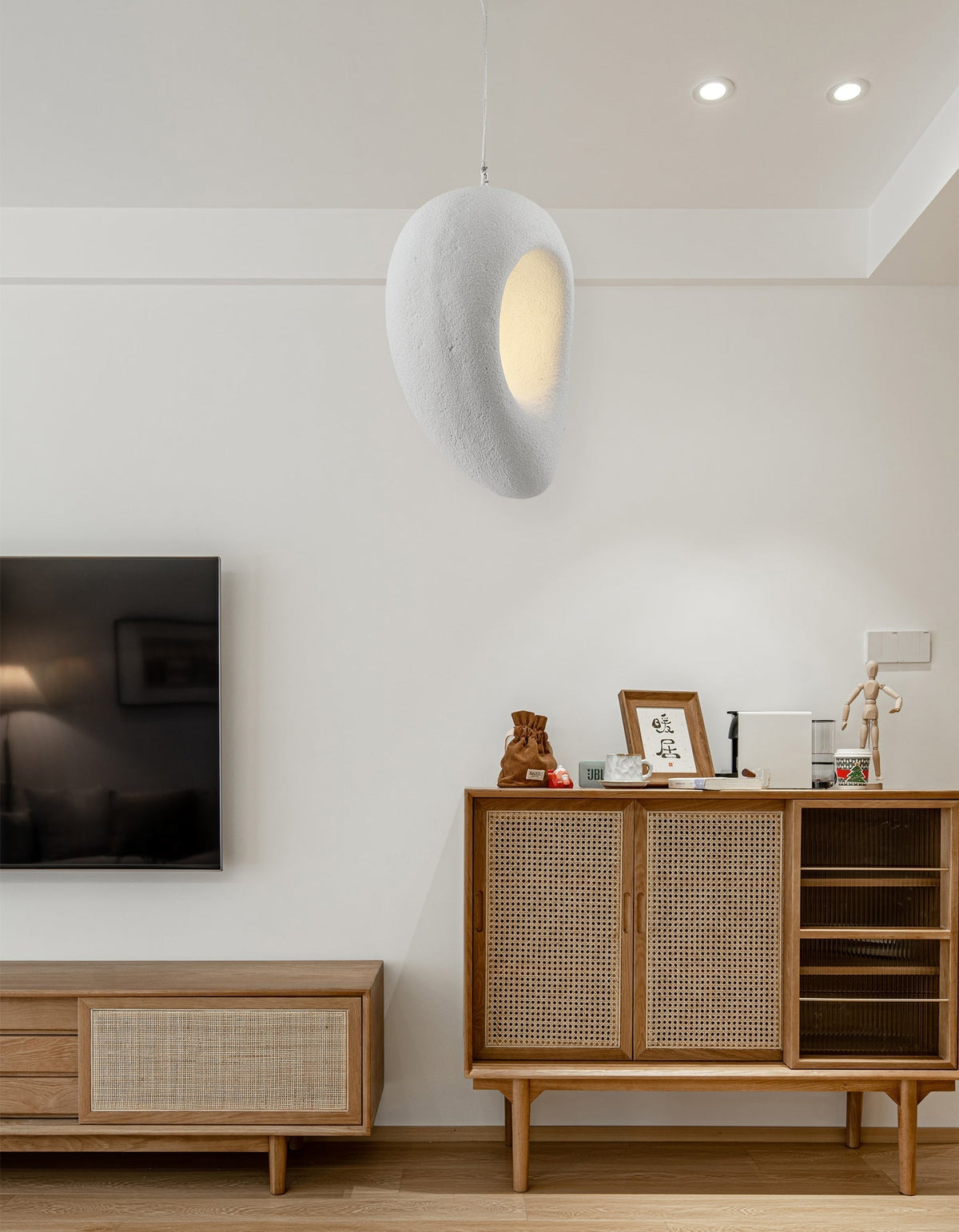 Candeeiro pendente Wabi moderno e minimalista Uraeia