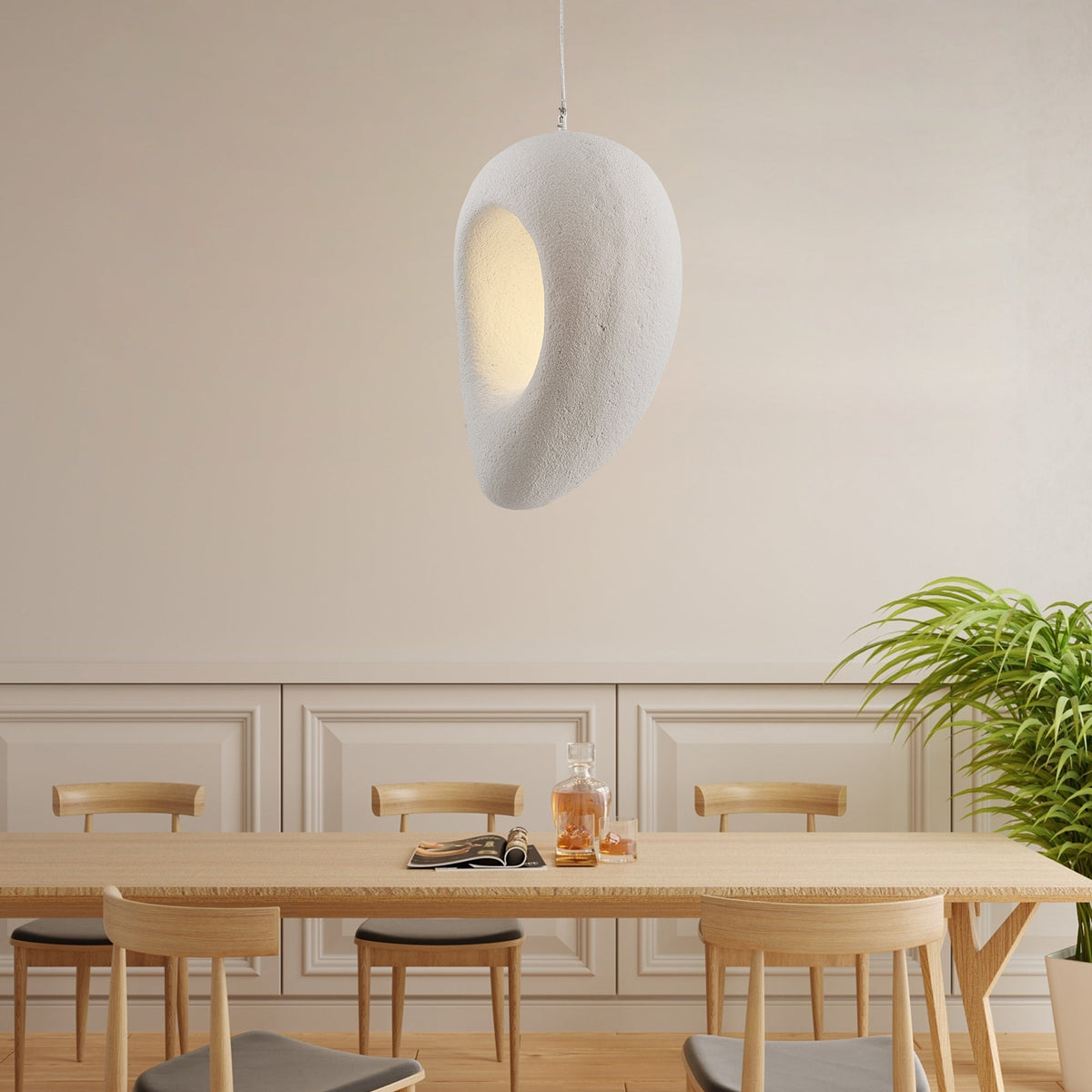 Candeeiro pendente Wabi moderno e minimalista Uraeia
