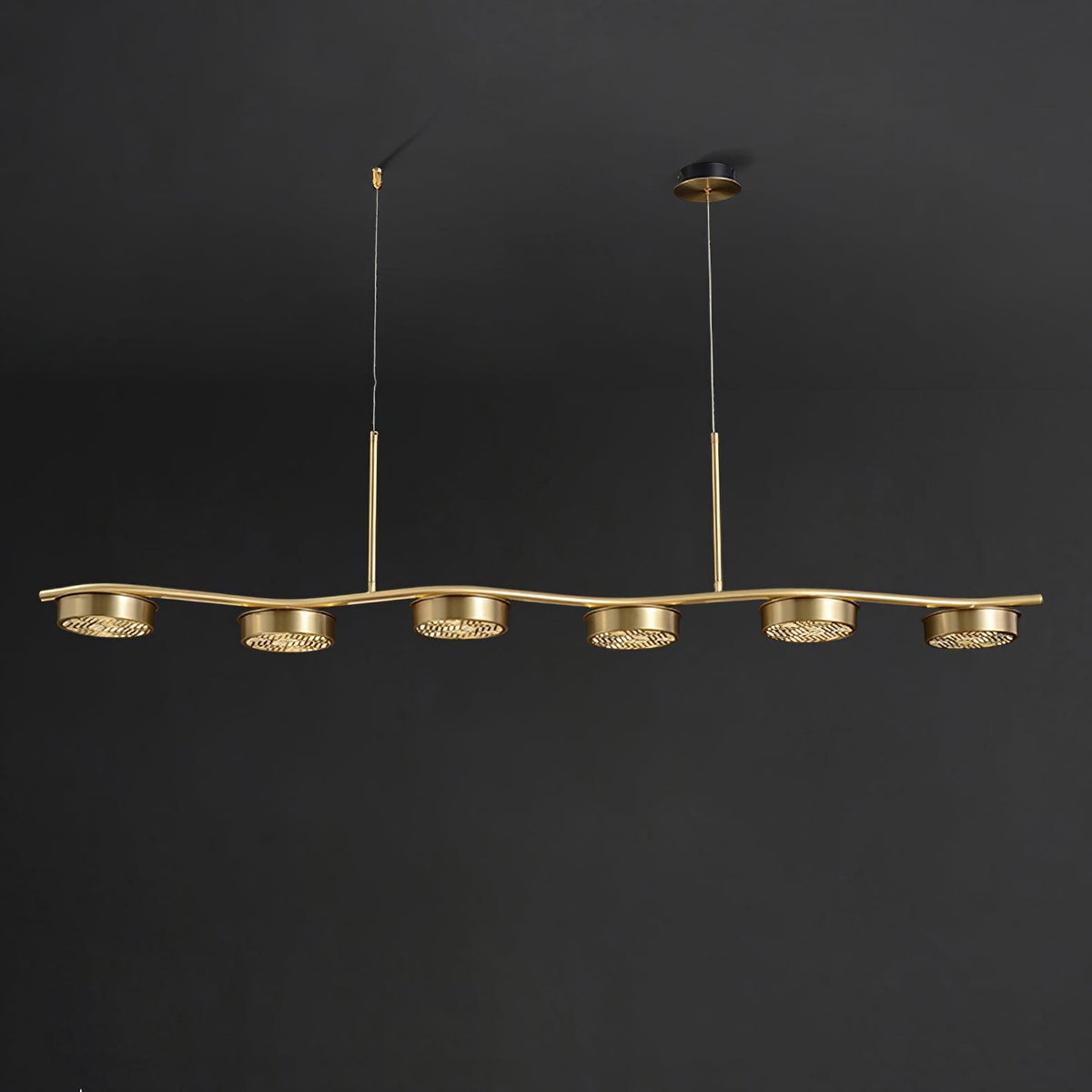 Candeeiro de teto elegante de latão Aureus