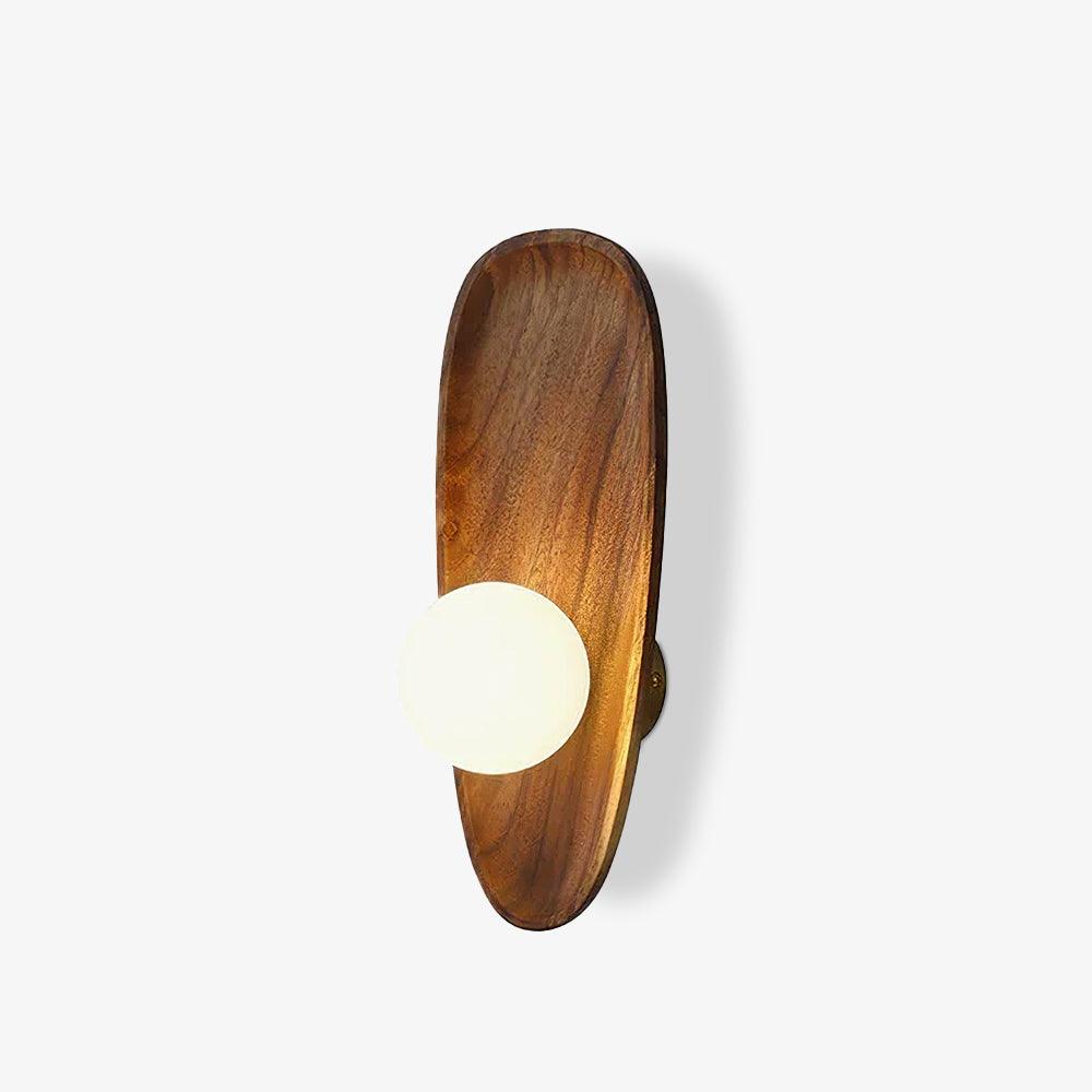 Sylaise moderne minimalistisk væglampe i træ og glas