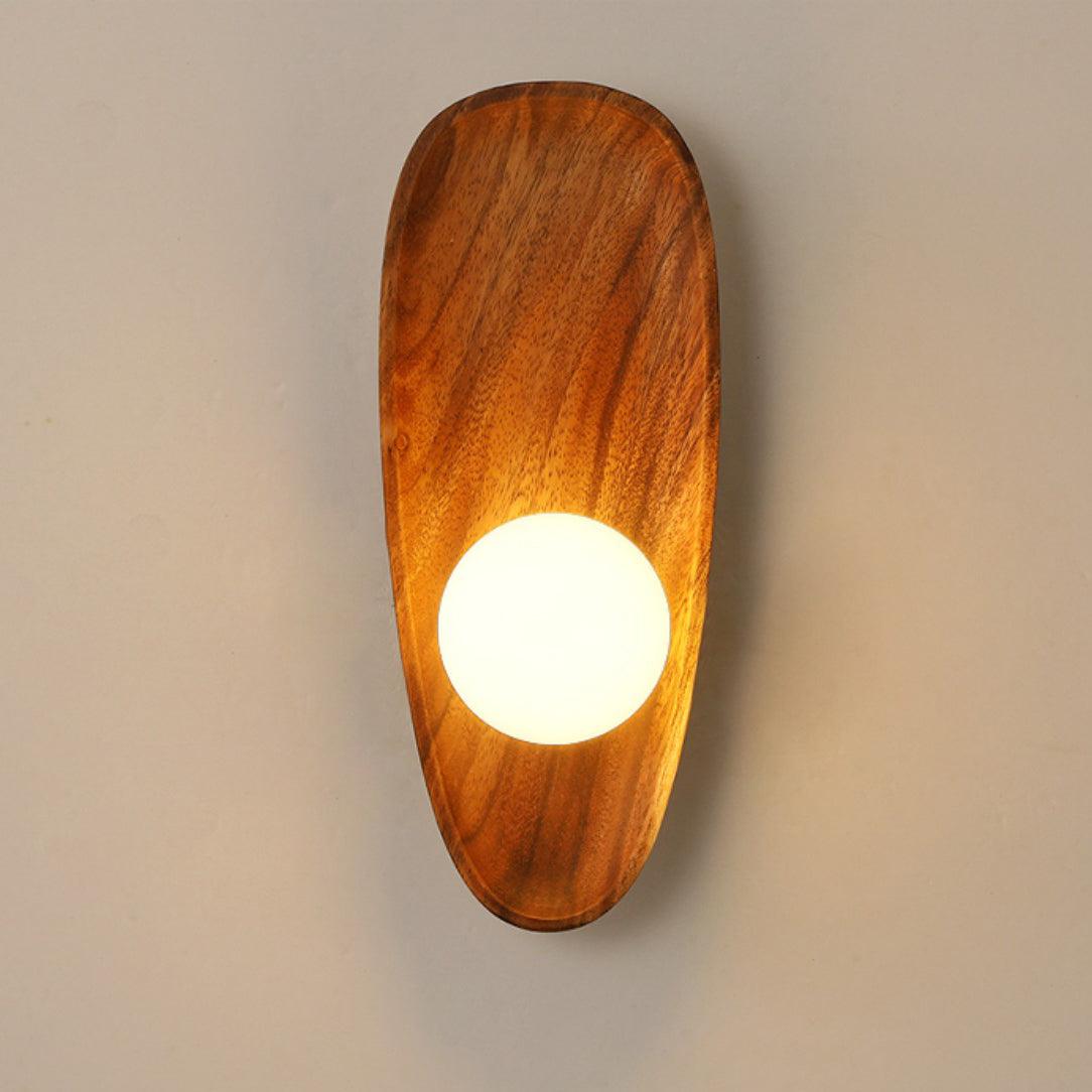 Sylaise moderne minimalistisk væglampe i træ og glas