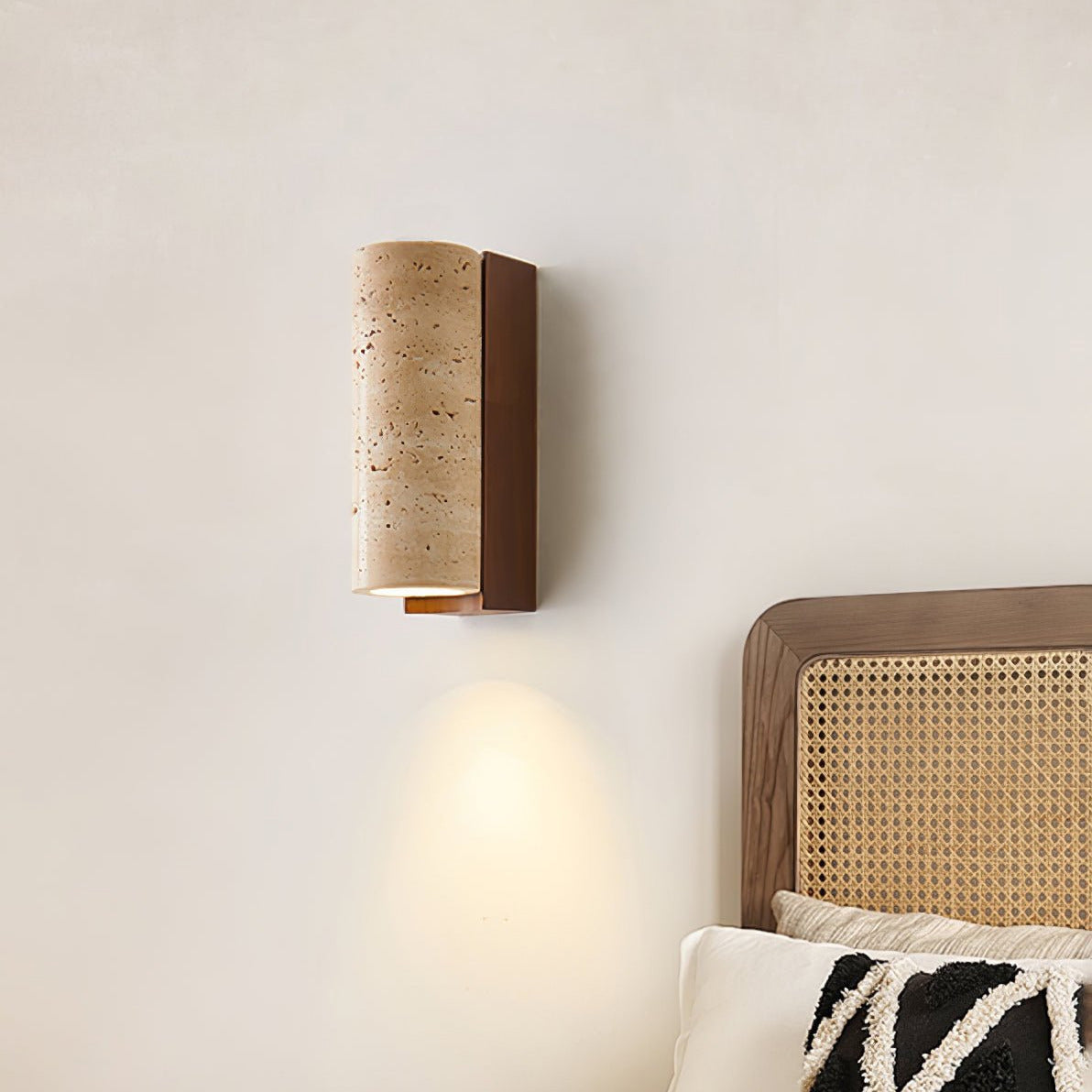 Nula Natural Travertine Wall Lamp