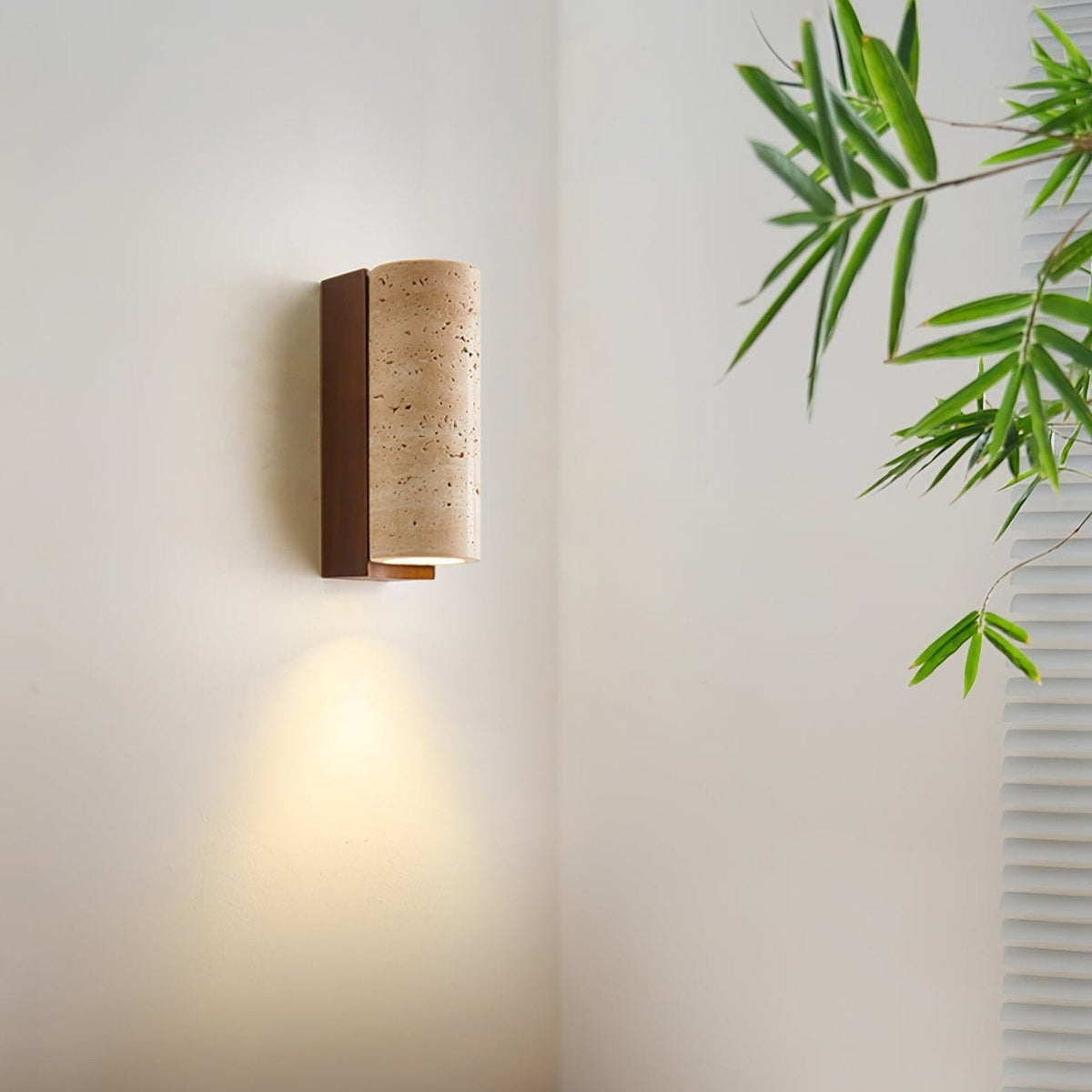 Nula Natural Travertine Wall Lamp