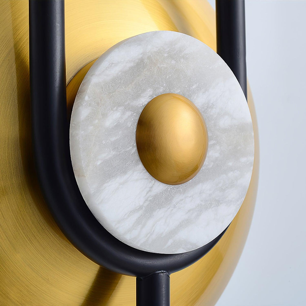 Elfenbensfarvet moderne minimalistisk ringformet væglampe i marmor