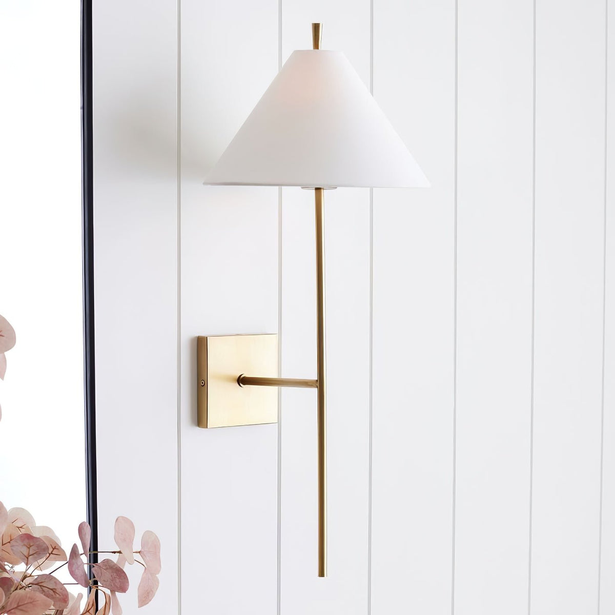 Luz de parede Teld vintage industrial em tecido