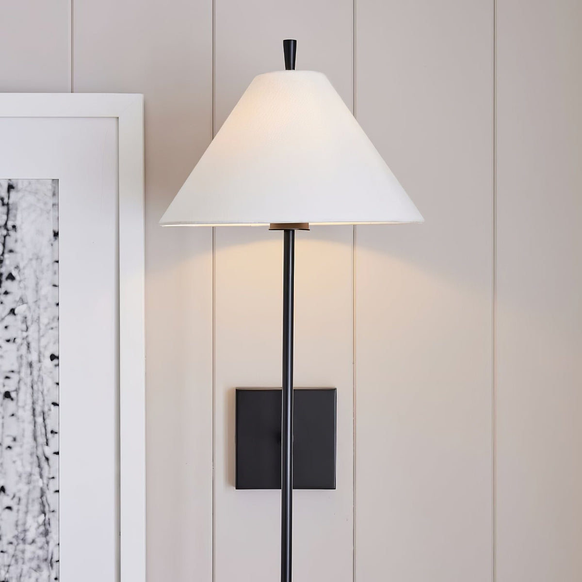 Luz de parede Teld vintage industrial em tecido