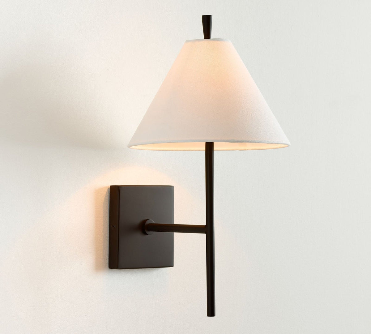 Luz de parede Teld vintage industrial em tecido