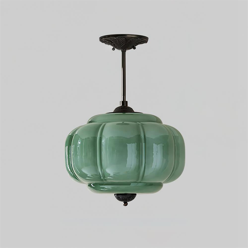 Eldio halvinfälld lampa med grönt glas