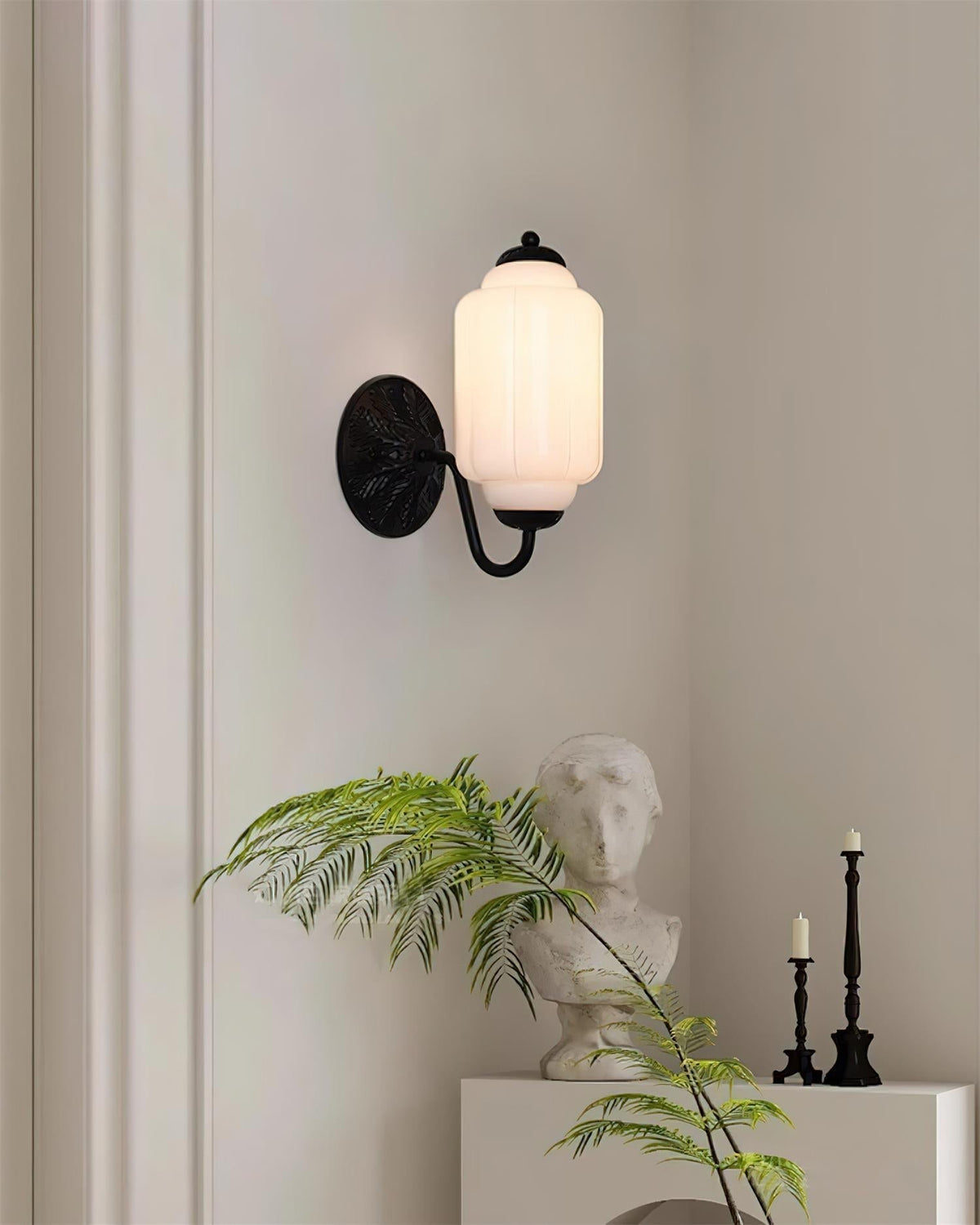 Melvane vintage vägglampa i rosa glas