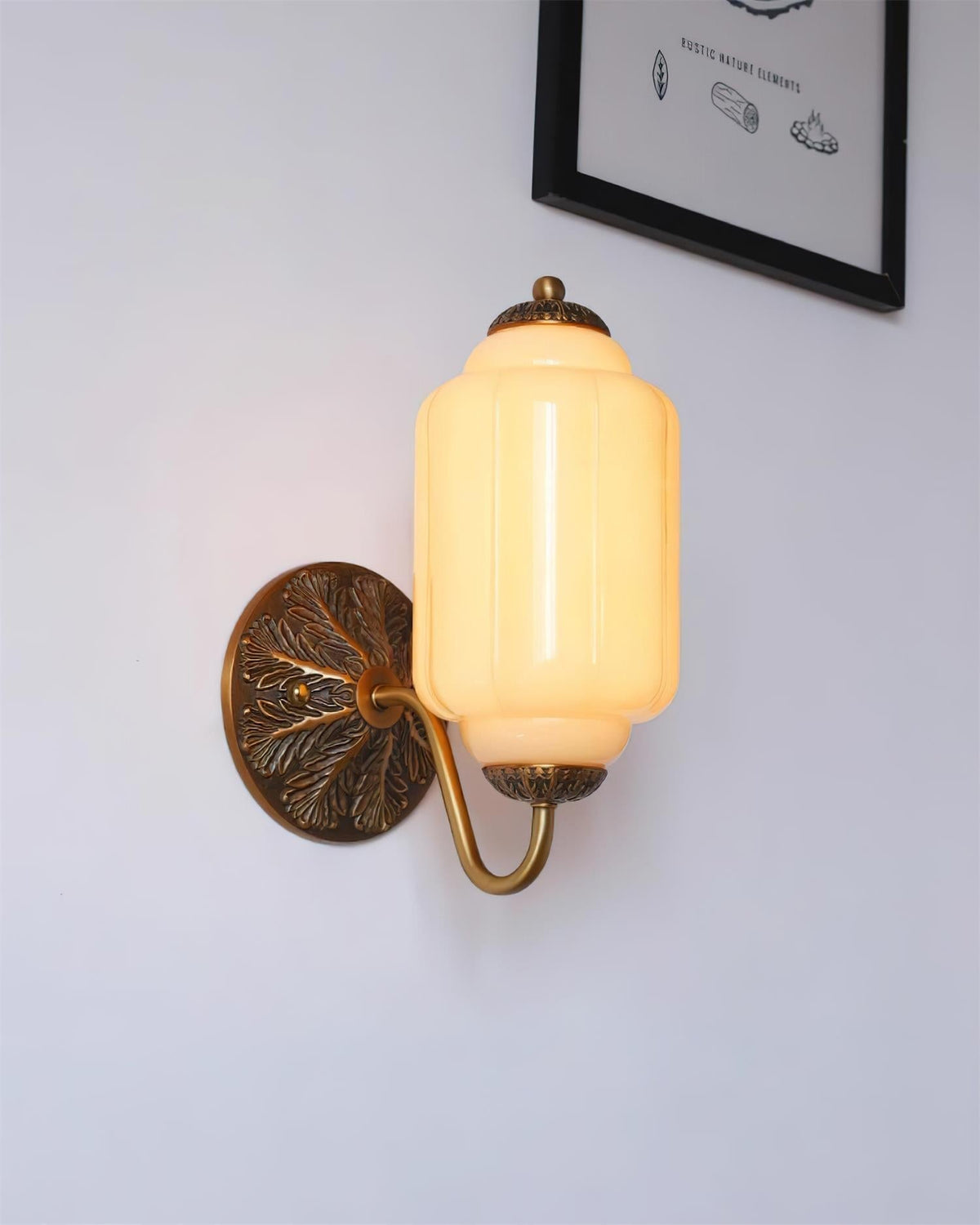 Melvane vintage vägglampa i rosa glas