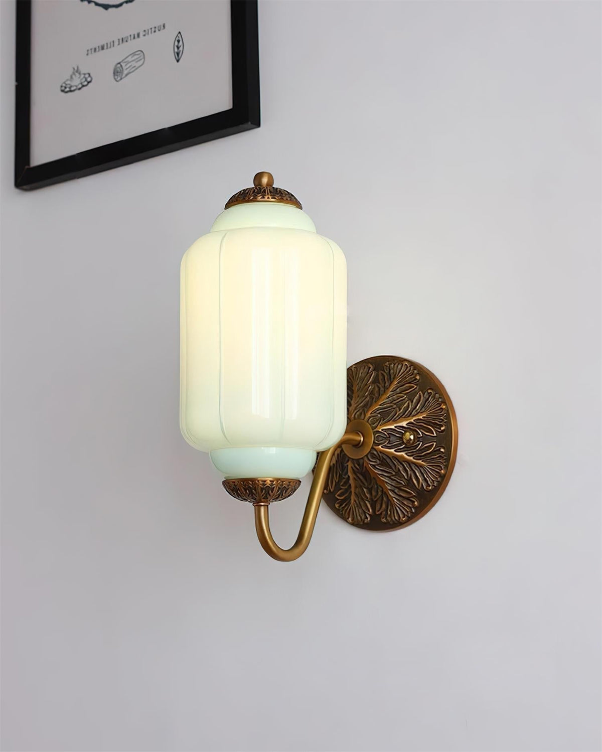 Melvane vintage vägglampa i rosa glas