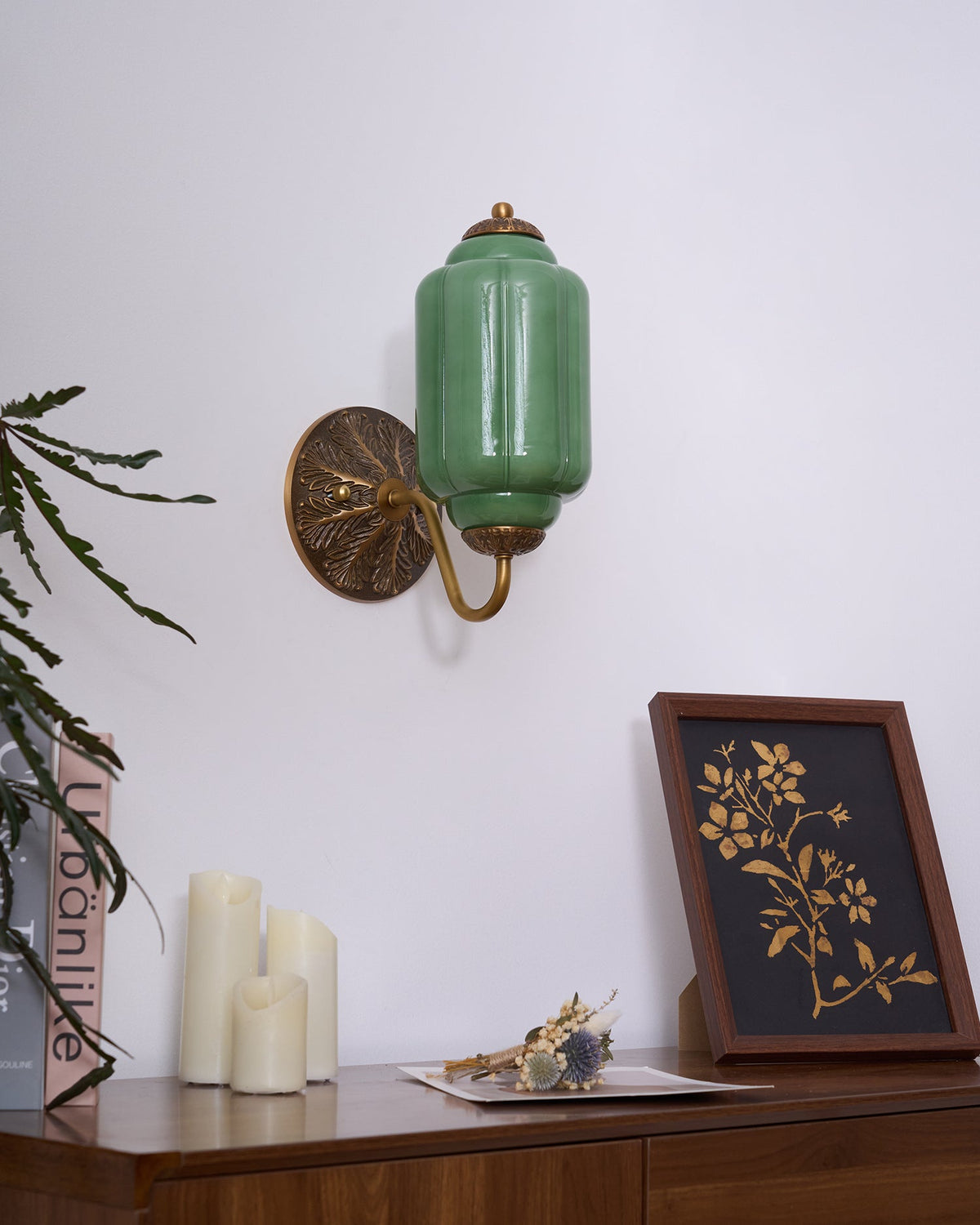 Melvane vintage vägglampa i rosa glas