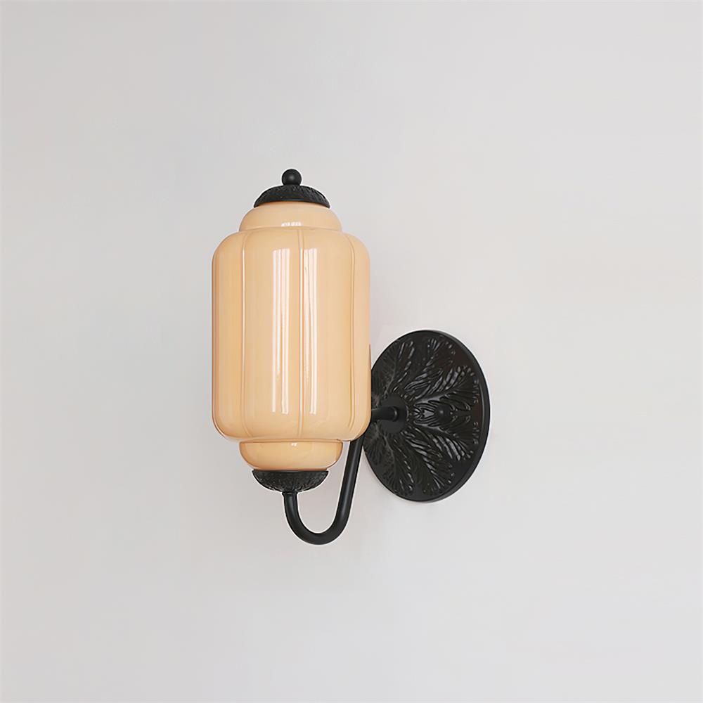Melvane vintage vägglampa i rosa glas