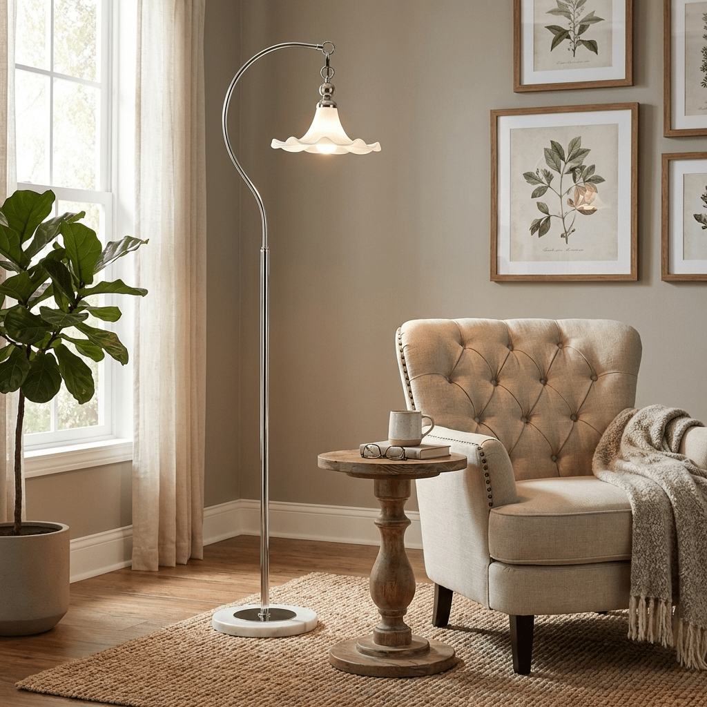 Miriraya Sorrell bågformad golvlampa