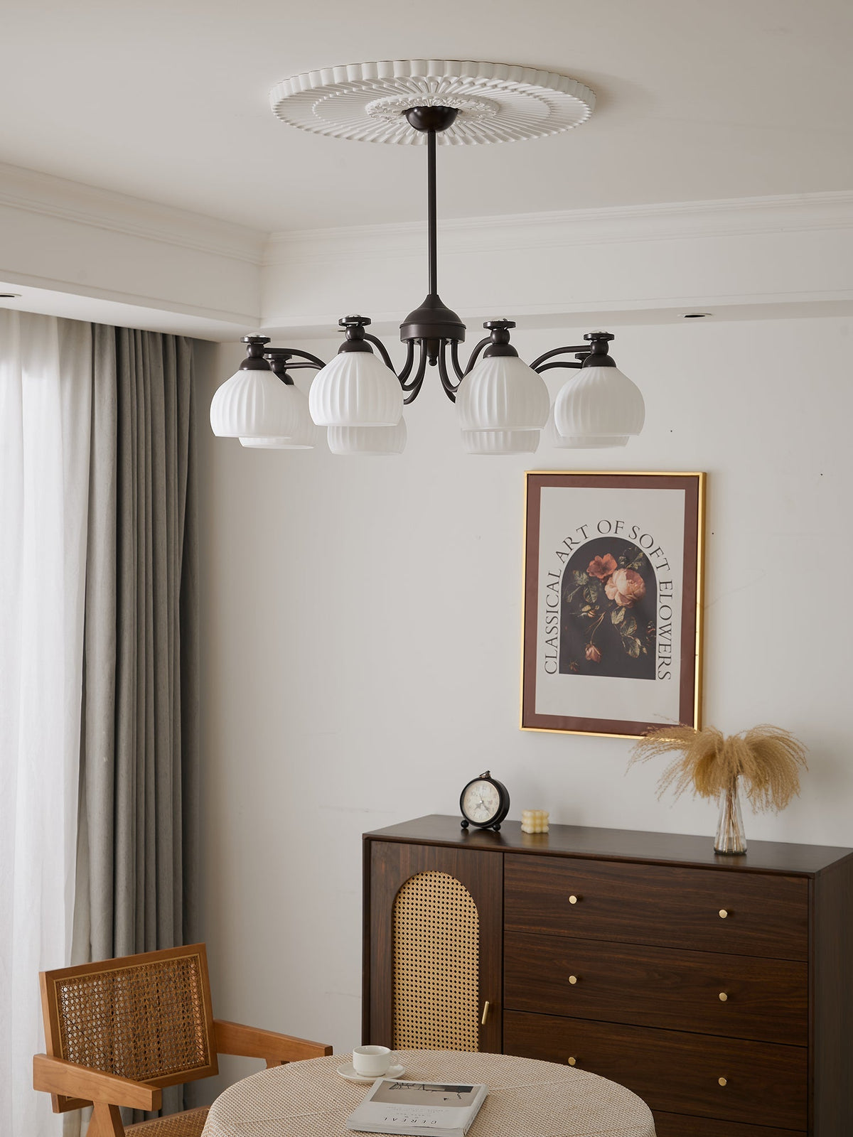 Calaeor premium elegant lysekrone i glas