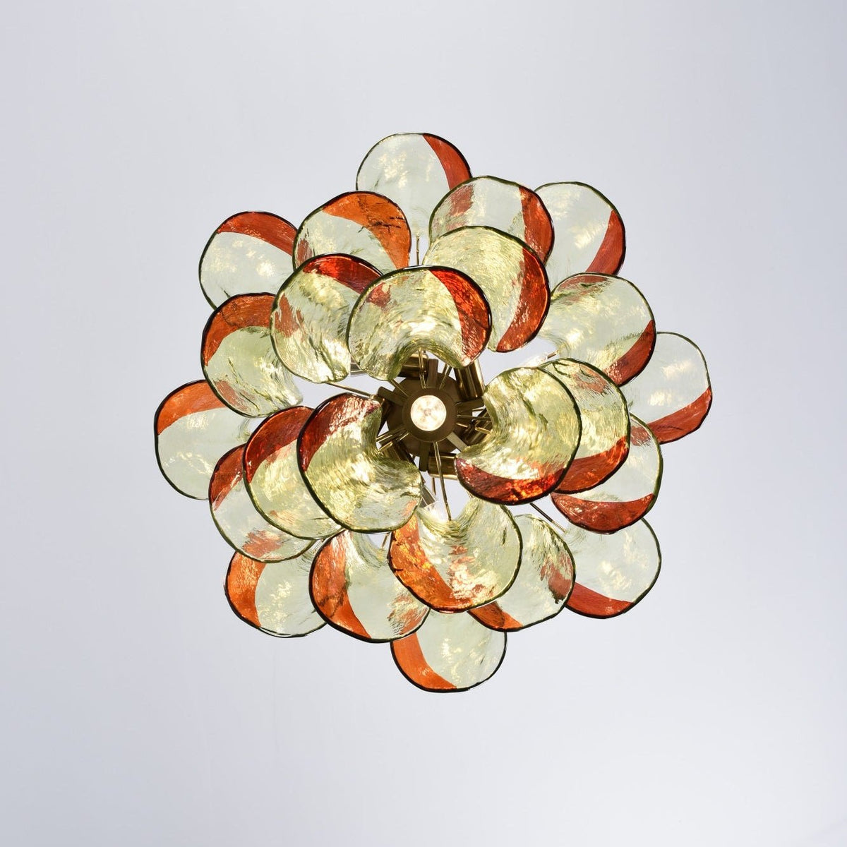 Candelabro elegante de pétalas em vidro de Murano Celoraria