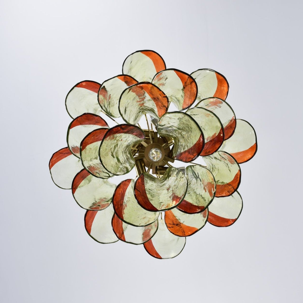 Candelabro elegante de pétalas em vidro de Murano Celoraria