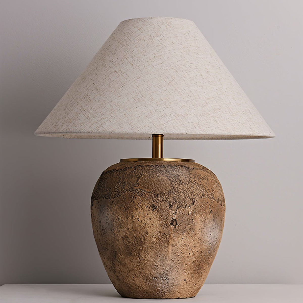 Terrava rustik bordlampe i keramik