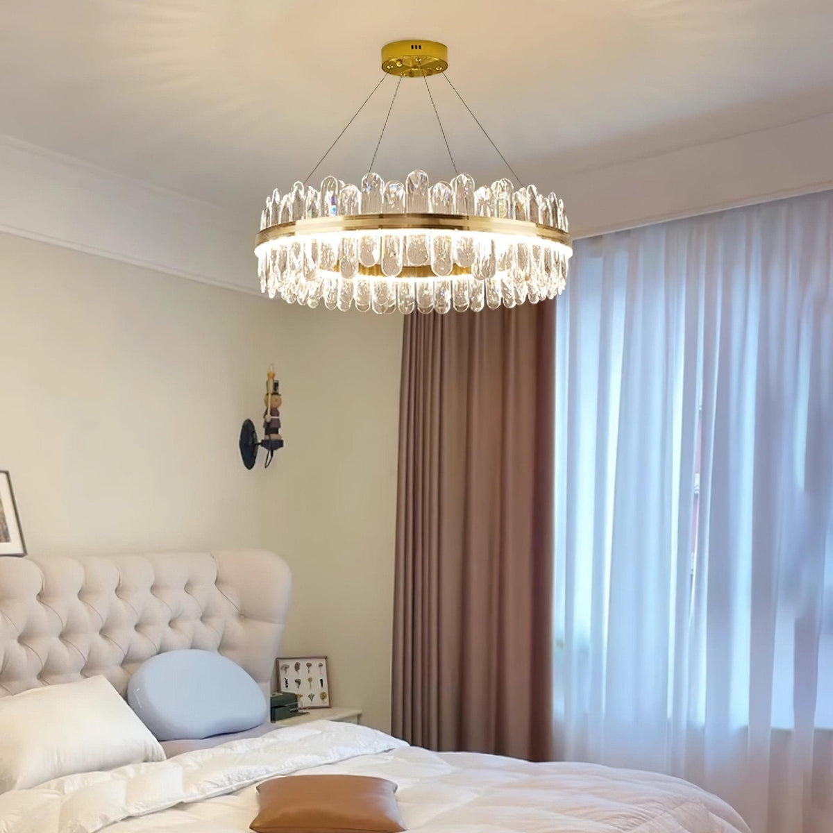 Candeeiro de teto luxuoso pós-moderno de cristal Xoriel
