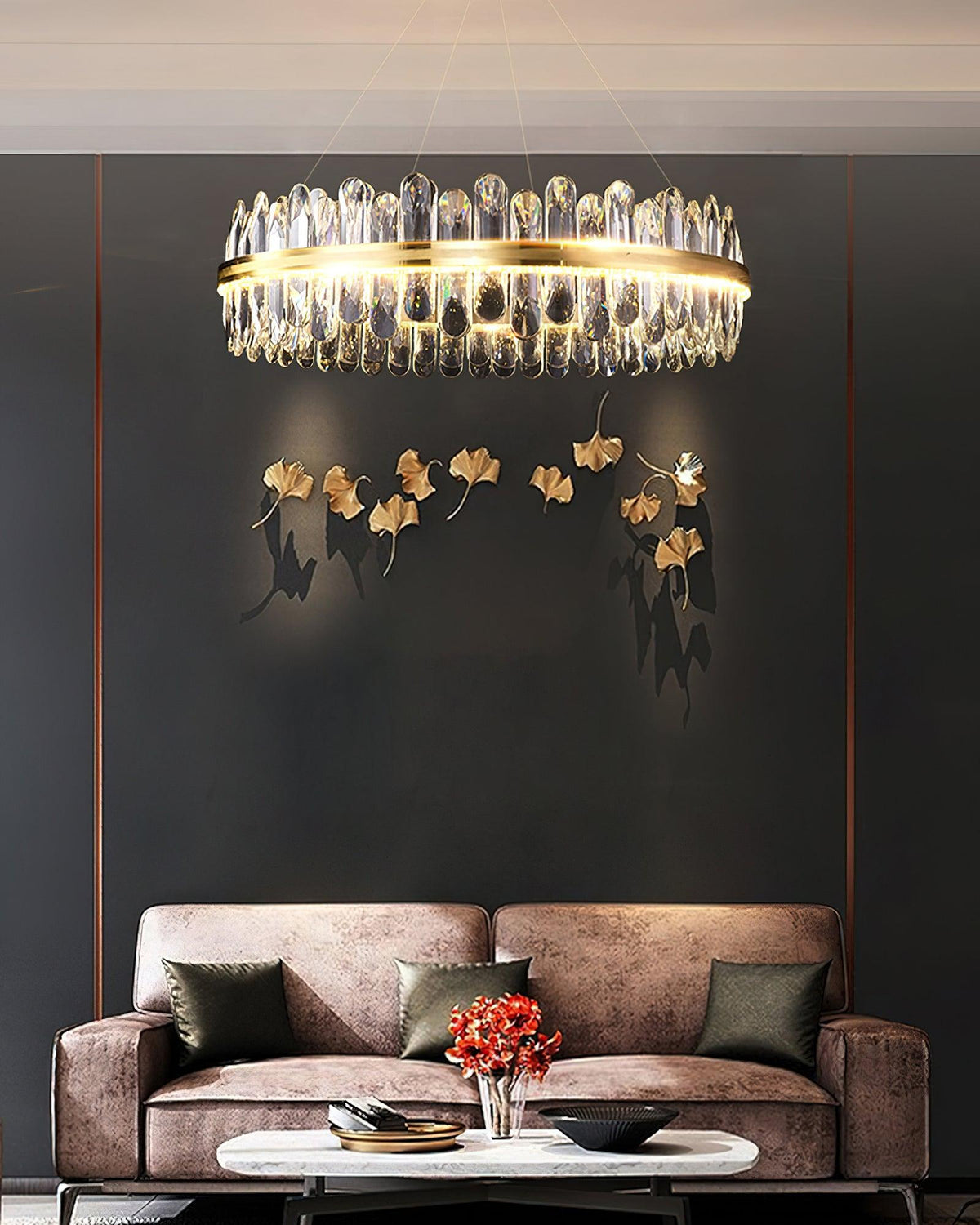 Candeeiro de teto luxuoso pós-moderno de cristal Xoriel