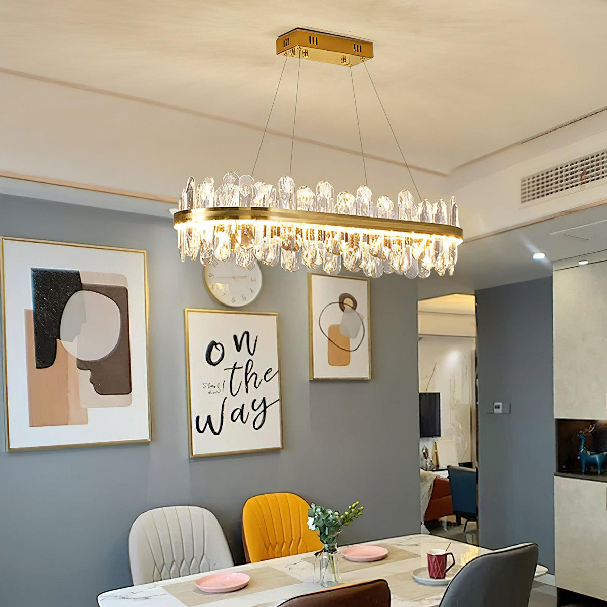 Candeeiro de teto luxuoso pós-moderno de cristal Xoriel