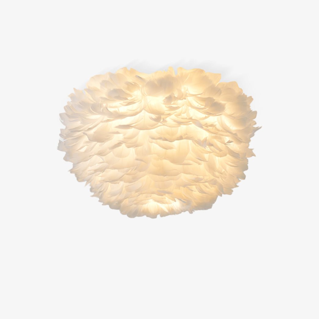 Zalore eksklusiv nordisk kunstnerisk loftlampe med fjer