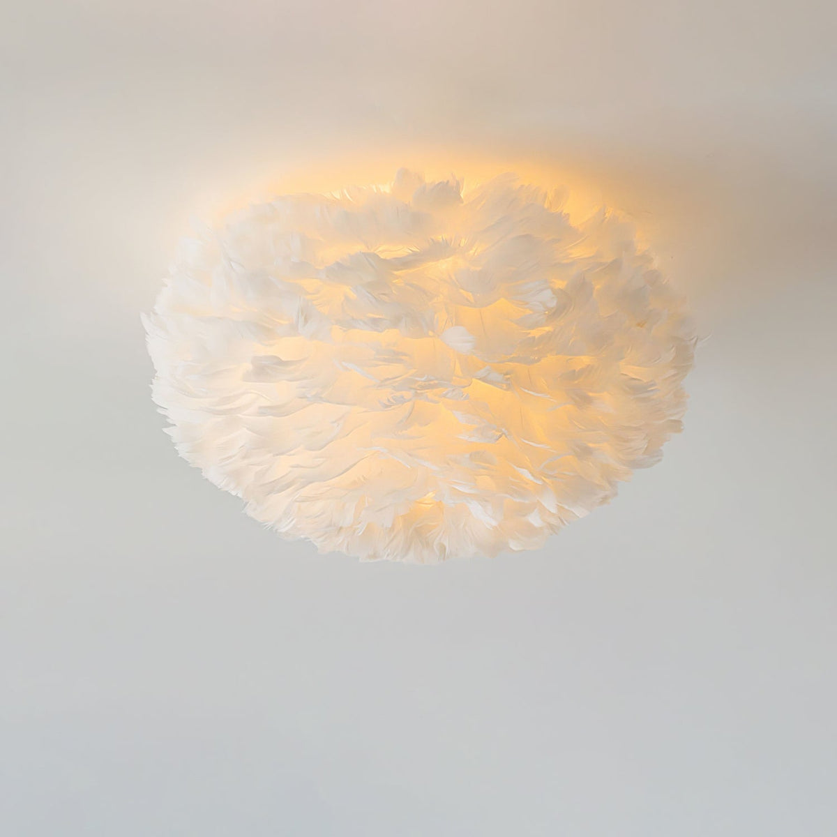 Zalore eksklusiv nordisk kunstnerisk loftlampe med fjer