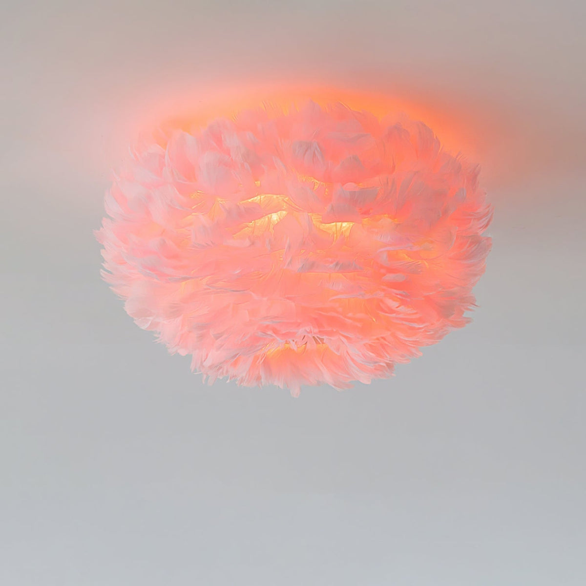 Zalore eksklusiv nordisk kunstnerisk loftlampe med fjer