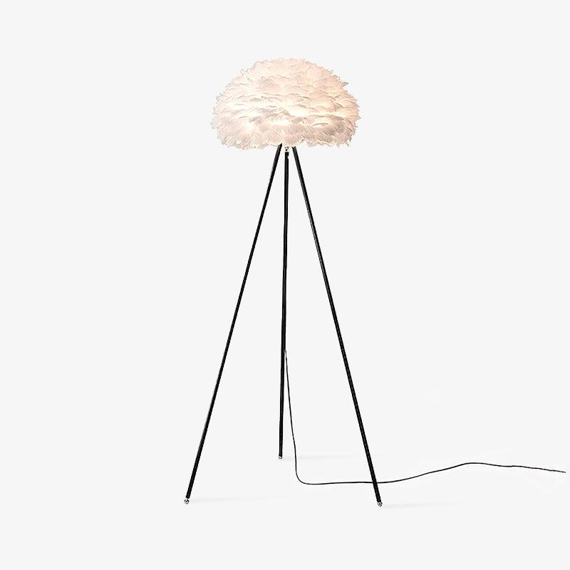 Ivthaar organisk golvlampa med fjädrar