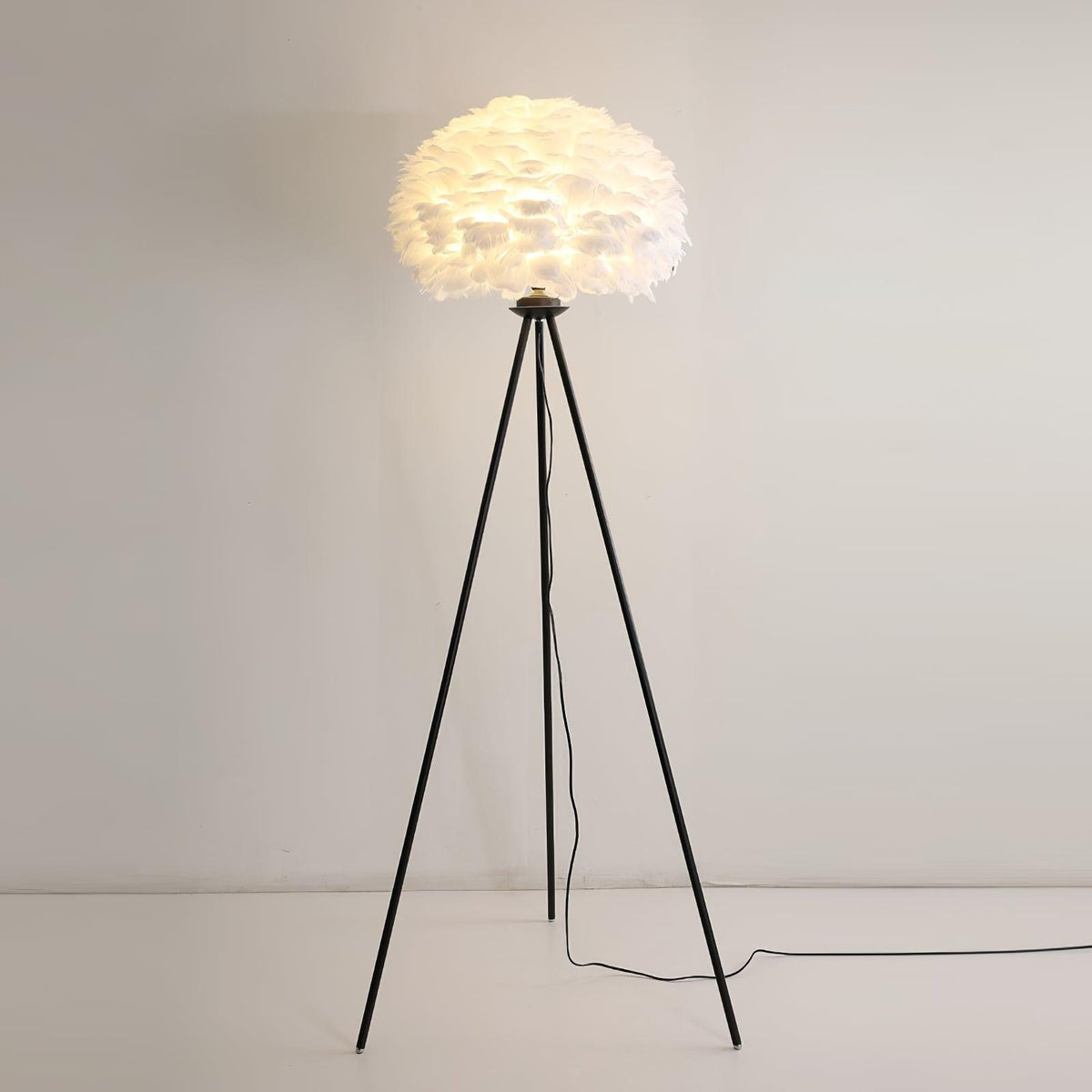 Ivthaar organisk golvlampa med fjädrar