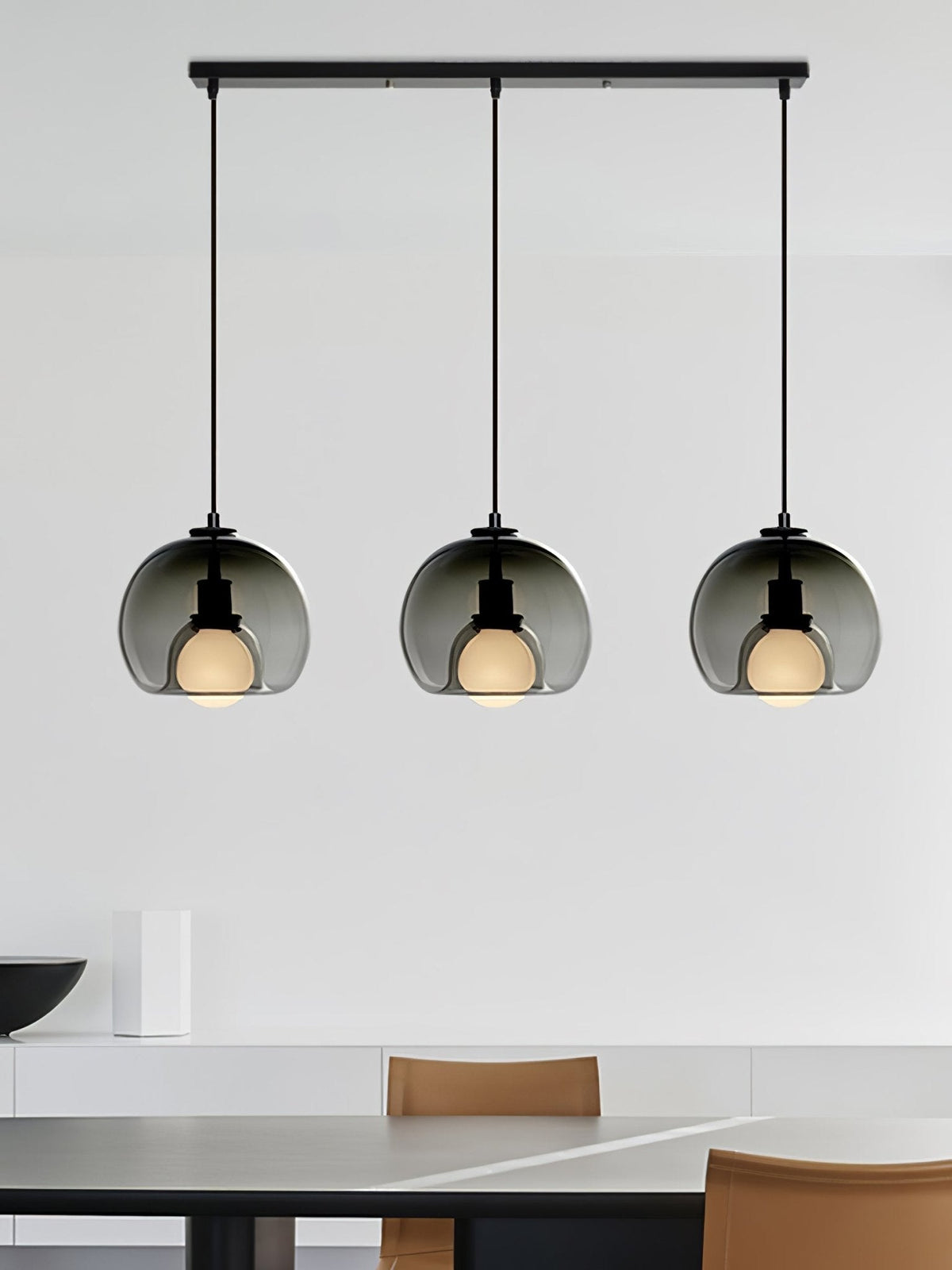 Eamver moderne pendellampe i glas